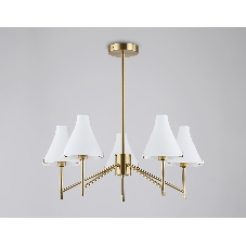 Люстра Ambrella light LH57133/5 BS/FR латунь/белый матовый E14/5 max 40W D650*590