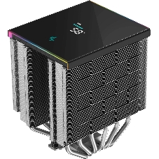 Кулер для процессора DEEPCOOL AK620 DIGITAL SE LGA20XX/1700/1200/115X/AM5/AM4 (9шт/кор, TDP 260W, PWM, DUAL Fan 120мм, 6 тепл. трубок, ARGb, черный) RET (R-AK620-BKADMN-GJD)