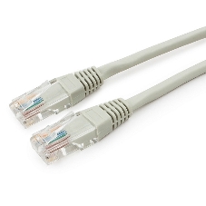 Патч-корд медный UTP Cablexpert PP10-1.5M cat.5e, 1.5м, литой, многожильный, серый