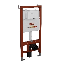Инсталляция BAU PRO для подвесного унитаза с клавишей смыва BAU Soul, белая