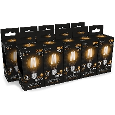 Лампа светодиодная Gauss Filament 102902120 20Вт цок.:E27 груша 220B св.свеч.бел.теп. (упак.:10шт)