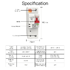 Выключатель MOES Zigbee circuit breaker 1P 16A ZCB-SC-1P16