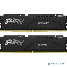 Оперативная память Kingston Fury Beast, DDR5, 64GB (2x32GB), 5600 MHz, CL40, с радиатором, чёрный