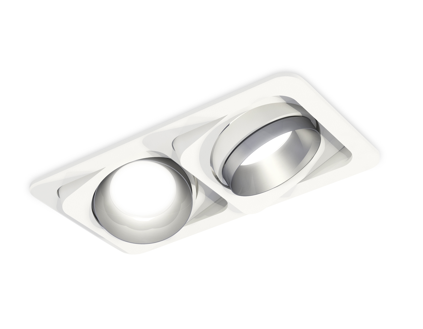 Комплект встраиваемого поворотного светильника Ambrella light XC7663023 SWH/MCH белый песок/хром матовый MR16 GU5.3 (C7663, N7033)