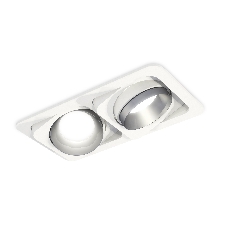 Комплект встраиваемого поворотного светильника Ambrella light XC7663023 SWH/MCH белый песок/хром матовый MR16 GU5.3 (C7663, N7033)