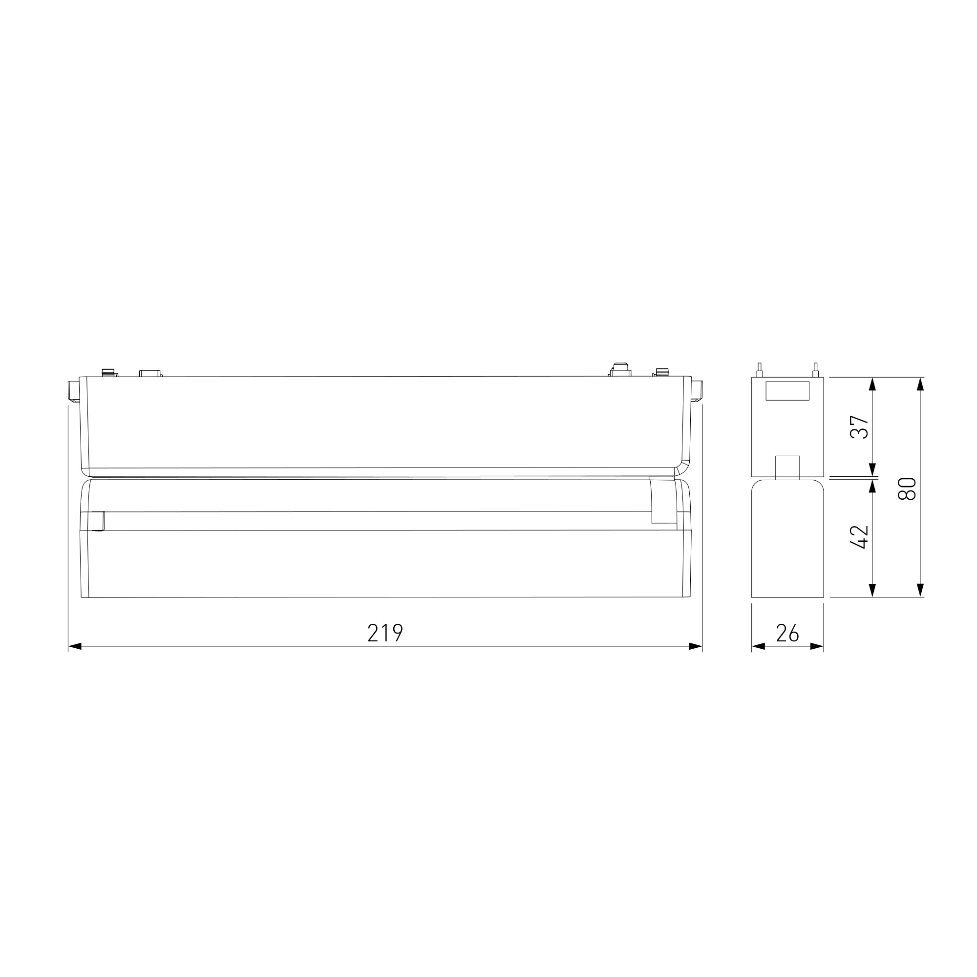 Трековый светильник Flat Magnetic 10W 4000K Unity (чёрный) 85093/01