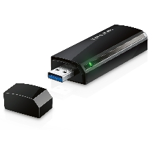 Маршрутизатор TP-Link SOHO Archer T4U AC1200 Dual Band Wireless USB Adapter, Realtek, 2T2R, 867Mbps at 5Ghz + 300Mbps at 2.4Ghz, 802.11ac/a/b/g/n, WPS button, USB 3.0 interface, 1 USB extension cable, internal antenna