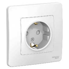 Розетка СП Blanca 16А 250В защ. шторки с заземл. бел. SchE BLNRS001111