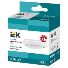 Лампа светодиодная IEK LLE-T80-8-230-40-GX53 ECO T75 таблетка 8Вт 230В 4000К GX53