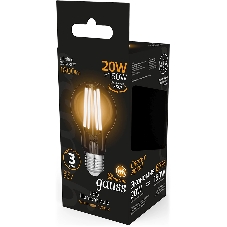 Лампа светодиодная Gauss Filament 102902120 20Вт цок.:E27 груша 220B св.свеч.бел.теп. (упак.:10шт)