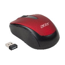Мышь беспроводная Acer OMR136 красный, 1000 dpi, радиоканал, USB, кнопки - 3