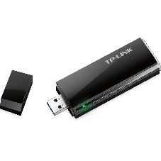 Маршрутизатор TP-Link SOHO Archer T4U AC1200 Dual Band Wireless USB Adapter, Realtek, 2T2R, 867Mbps at 5Ghz + 300Mbps at 2.4Ghz, 802.11ac/a/b/g/n, WPS button, USB 3.0 interface, 1 USB extension cable, internal antenna