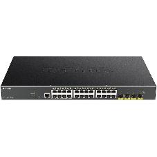 Коммутатор D-Link DGS-1250-28XMP/A1A, 24×1 Гбит/с + 4×10 Гбит/с SFP+, управляемый