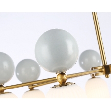 Светильник Ambrella light LH53106/7 BS/GR/FR латунь/серый/белый матовый G9*7 max 28W D800*800