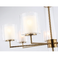 Люстра Ambrella light LH56013/7 BS/FR латунь/белый матовый E14*7 max 40W D790*1260