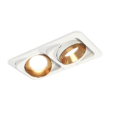 Комплект встраиваемого поворотного светильника Ambrella light XC7663024 SWH/PYG белый песок/золото желтое полированное MR16 GU5.3 (C7663, N7034)