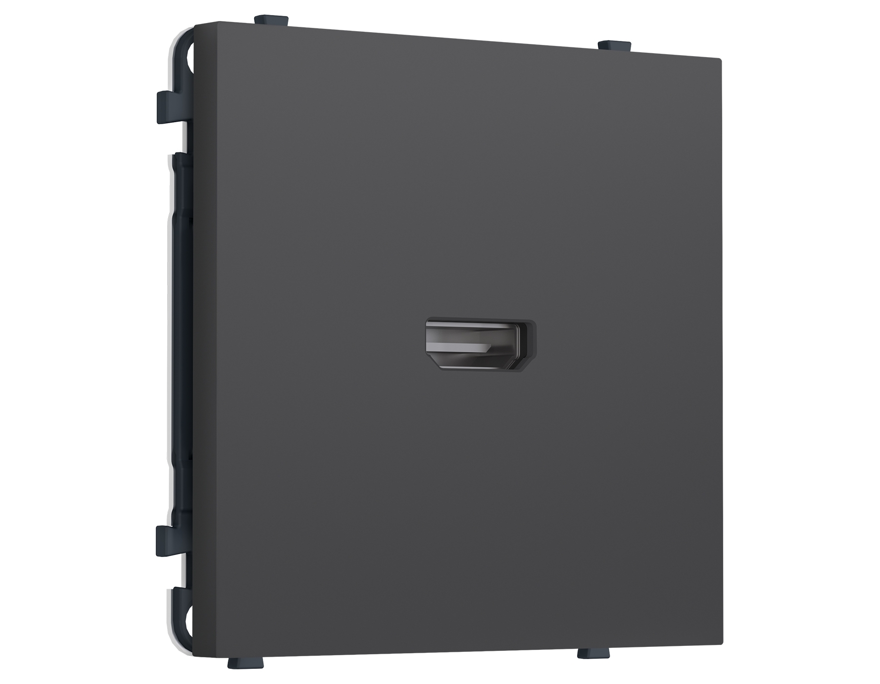 Комплект механизма розетки HDMI 2.1 SIGMA Графит Мягкое касание 30V/900MS 4K-120HZ 8K-60Hz QUANT PRO (SP9140, PR223)