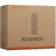 Корпус без блока питания PCCOOLER MA100 MESH BK, Mesh Mid Tower, черный, TG, 0.4 SPCC, 3x120мм ARGb ATX, mATX, mITX 160/310/180мм 2x2.5