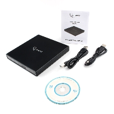 Оптический привод внешний с интерфейсом USB Gembird DVD-USB-02 пластик, черный