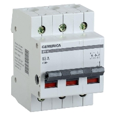Выключатель нагрузки IEK MNV15-3-063 (мини-рубильник) ВН-32 3Р 63А GENERICA