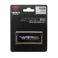 Оперативная память Patriot Viper Steel, DDR4, 8GB (1x8GB), 3200MHz, CL22, с радиатором, черный, SO-DIMM