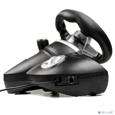 Игровой руль Dialog GW-155VR CyberPilot - эф.вибрации, 2 педали, рычаг ПП, PC USB