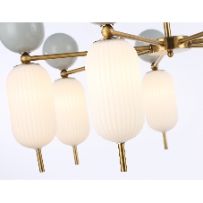 Светильник Ambrella light LH53106/7 BS/GR/FR латунь/серый/белый матовый G9*7 max 28W D800*800
