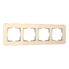 Рамка на 4 поста WERKEL Elite (айвори, стекло) W0042443