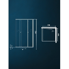 Душевой уголок квадратный BAU Stil pattern 80х80х195, с поддоном 12,5 см, закаленное стекло толщиной