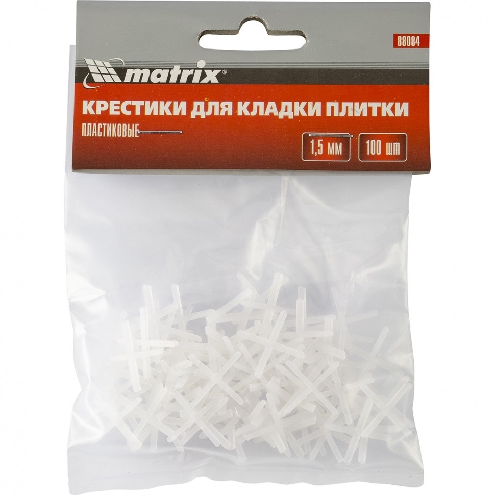Крестики Matrix, 1,5 мм, для кладки плитки, 100 шт.