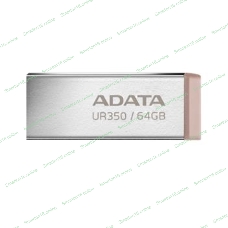 Флешка USB ADATA UR350 (UR350-64G-RSR/BG), 64Gb, USB 3.2, R/W 100/15, серебристый/коричневый