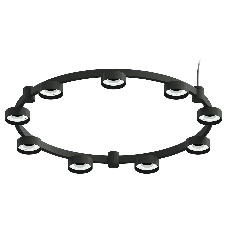 Корпус светильника C9242/9 SBK черный песок D740*70.5mm GX53/9