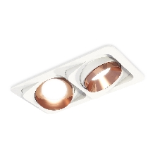 Комплект встраиваемого поворотного светильника Ambrella light XC7663025 SWH/PPG белый песок/золото розовое полированное MR16 GU5.3 (C7663, N7035)