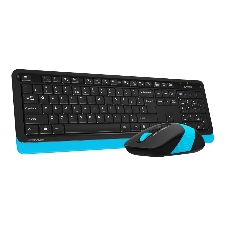 Комплект клавиатура+мышь A4Tech FStyler FG1010 беспроводной, USB, 2000 DPI, чёрный/синий