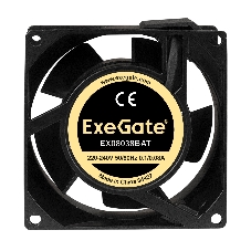 Вентилятор для корпуса ExeGate EX08038BAT черный, 80 мм, 2600 об/мин, 35 дБ