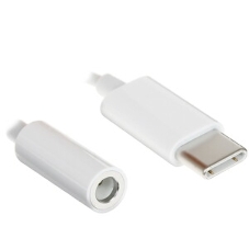 Переходник Apple A2049 MW2Q3FE/A Jack 3.5 (f)-USB Type-C (m) 0.1м белый