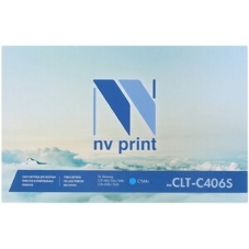 Картридж лазерный NVPrint совместимый Samsung CLT-C406S Cyan для CLP-360/365/368/CLX-3300/3305 (1000k)