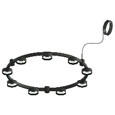 Корпус светильника C9242/9 SBK черный песок D740*70.5mm GX53/9