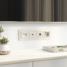 Накладка для розетки HDMI (перламутровый рифленый)