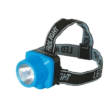 Фонарь ULTRAFLASH LED5374фонарь налобн аккум 220В. голубой. 0.4 ВаттLED. 1 реж. пласт. бокс