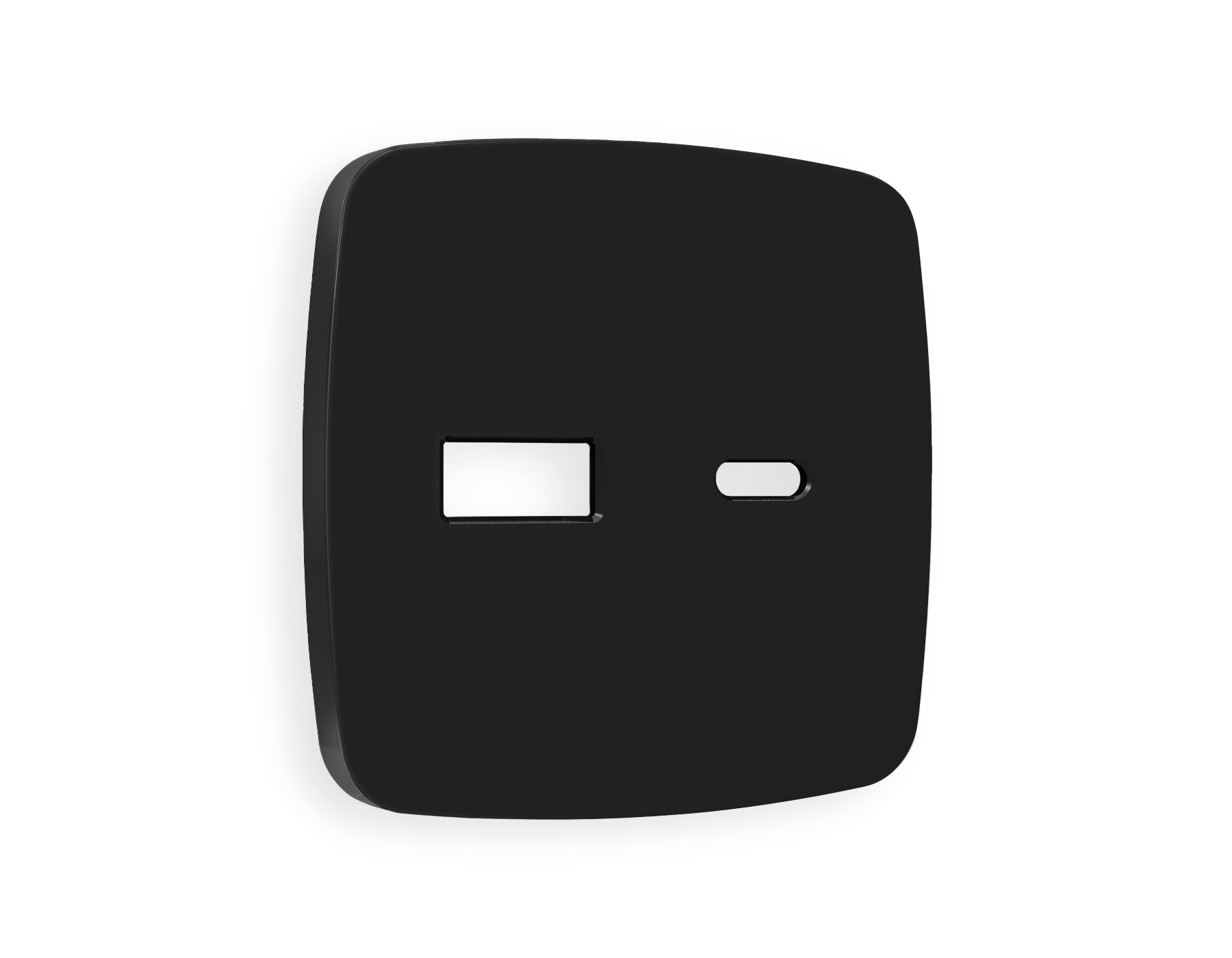 Лицевая панель OMEGA (Черный матовый) для розетки 2USB тип A+C QUANT OP8110