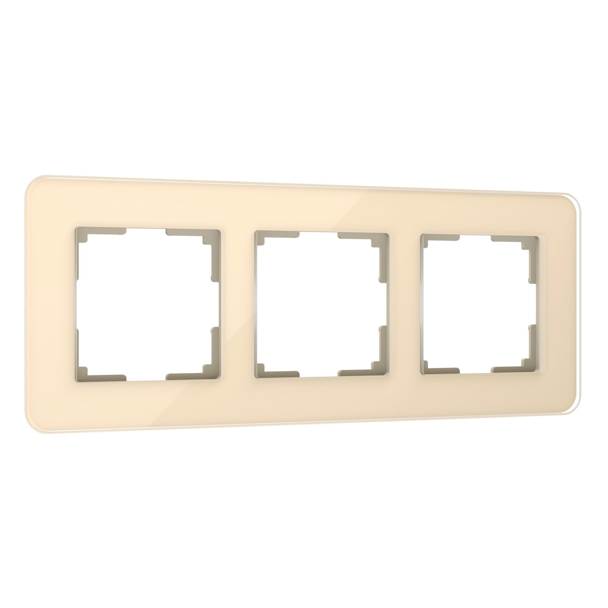 Рамка на 3 поста Elite (айвори, стекло) W0032443