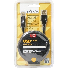 Кабель Defender USB04-10 PROКабель USB 2.0 для соед. 3.0м AM/BM, зол.конт, 2фер.фил.