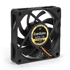Вентилятор для корпуса ExeGate ExtraSilent ES07015S3P черный, 70 мм, 2000 об/мин, 18 дБ, 3 pin