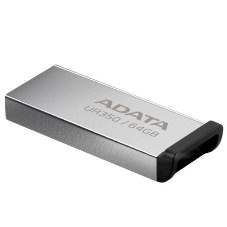 Флешка USB ADATA UR350 (UR350-64G-RSR/BK), 64Gb, USB 3.2, R/W 100/15, серебристый/черный