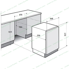 Встраиваемая посудомоечная машина Monsher MD 4512, серебристый, 45 см, 9 компл., 49 дБ, класс A++