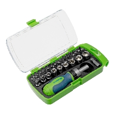 Отвертка Сибртех ревер. + биты, 41 пред., PH+PZ+SL+H+T, CrV, 2к рукоятка