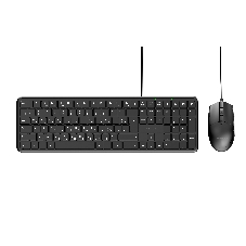 Комплект клавиатура+мышь Nerpa NRP-KG100-W-BLK проводной, USB, 1000 DPI, чёрный