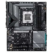 Материнская плата Gigabyte X870E EAGLE X3D WIFI7, AM5, AMD X870E, 4xDDR5, 4xSATA, 4xM.2, 1xPCIe 5.0 x16, 1xPCIe 4.0 x16, 1xPCIe 3.0 x16, 1xHDMI, 1x5Gb LAN, Wi-Fi 7, Bluetooth 5.4, 2xUSB-C 40Gbps (USB4), 1xUSB-C 10Gbps, 4xUSB-A 10Gbps, 4xUSB-A 5Gbps, 3x3.5 мм + S/PDIF оптический, 7.1, чёрный, с подсветкой, ATX