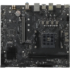 Материнская плата MSI PRO B550M-B, AM4, AMD B550, 2xDDR4 (до 64 ГБ), 4xSATA, 2xM.2 (PCIe 4.0/3.0), 1xPCIe 4.0 x16, 1xPCIe x1, 1xHDMI, 1xDP, 1x1Gb LAN, 4xUSB-A 5Gbps, 2xUSB-A 2.0, 1xPS/2, 3x3.5 мм, 7.1, чёрный, mATX